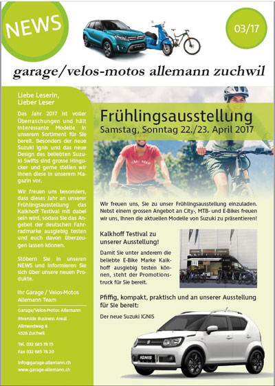 News 2017 Garage Allemann AG Zuchwil