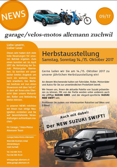 News 2017 Garage Allemann AG Zuchwil